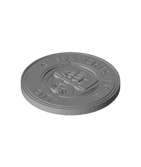 Concave Manchester City FC coaster or plaque 3d model