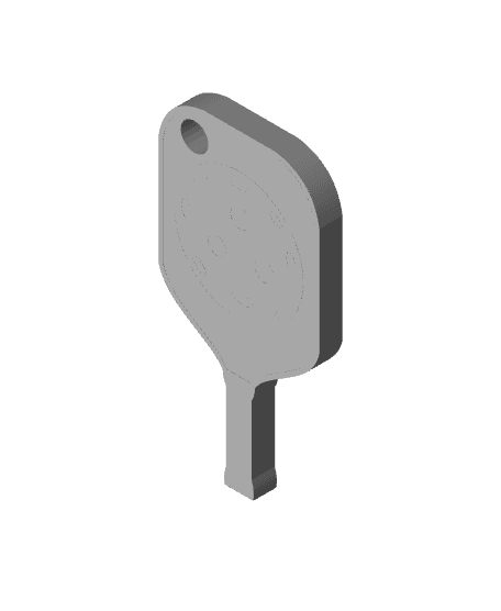 Pickleball Keychain 3d model