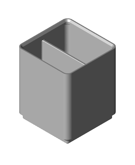 Gridfinity Basic Bin 2 sections 3d model