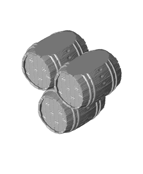 Stacked Barrels 3d model