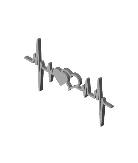 heartbeat ornament 3d model