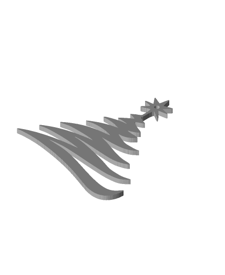 Zig Zag Christmas tree ornament  3d model