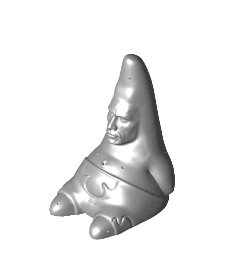 Patrock Star (Patrick Star + The Rock) 3d model