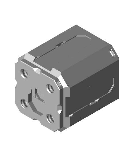 1x1x1 - Topped Multipoint Rail - Multibin Shell 3d model