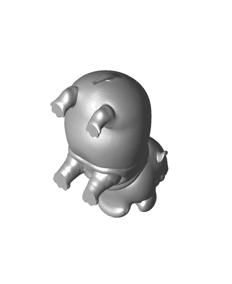 Freebie - Moo Deng Fanart - Biting and Standing poses - Cute baby hippo figurines 3d model