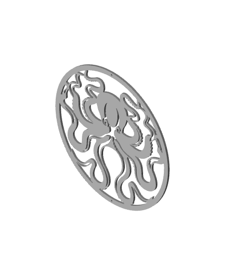 octopus wall art nautical wall decor deep sea decoration underwater scene 3d model