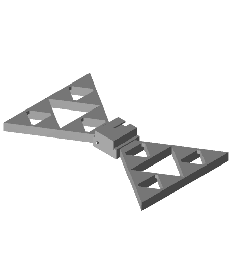 sierpinski bow tie (better fixation) 3d model