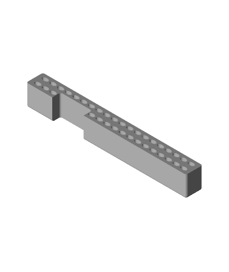 Cover for Raspberry Pi 40-pin GPIO Connector - UART pins exposed - GND and Pin1 indicators 3d model