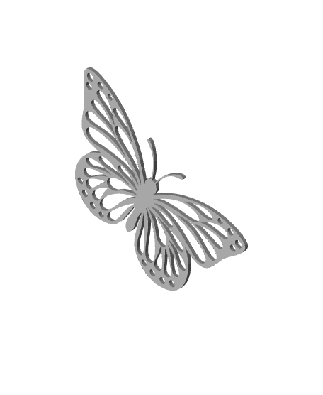 realistic butterfly wall art garden wall decor butterflies decoration 3d model