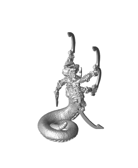 Hexanaga - Large Demon - PRESUPPORTED - Hell Hath No Fury - 32mm scale  3d model