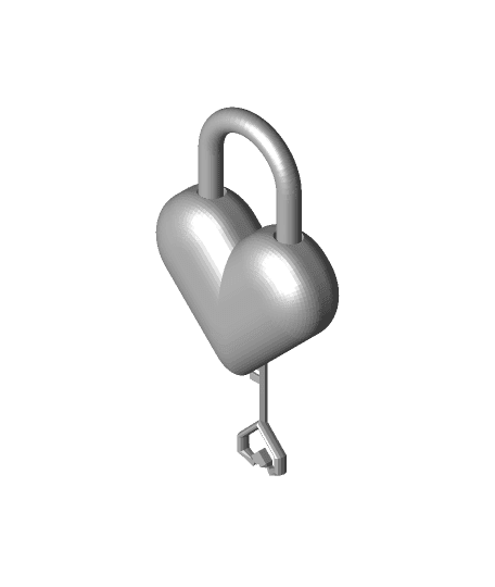 Valentines Heart Love Lock & Key  (Thangs Valentine’s Day Contest) 3d model