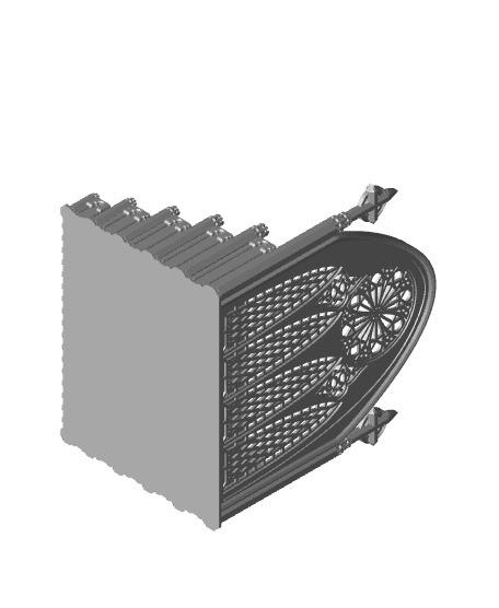 Gothic Cathedral Nail Polish Organizer 3d model