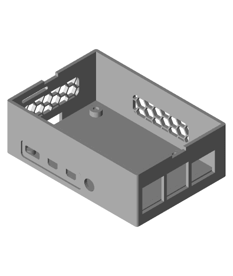 Raspberry Pi 4B case with Fan mount 3d model