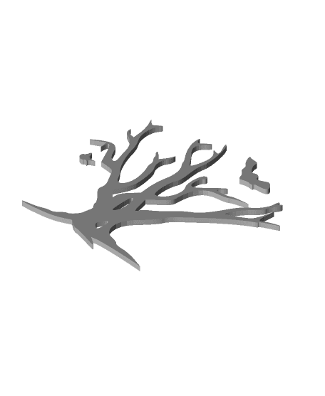 creepy tree wall art.stl 3d model