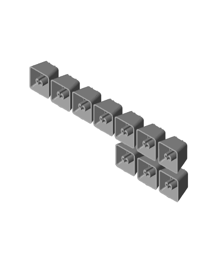 Braille Numbers 0-9 3d model