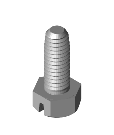 M6 Hex Bolt and Nut 3d model