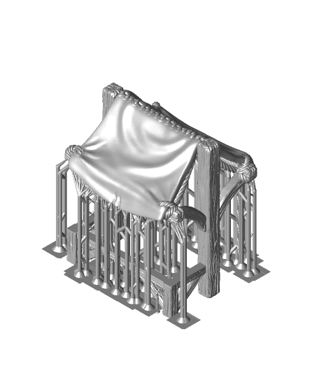 Market Stalls Set 3d model