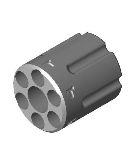 Revolver Straw Topper - 2A People 3d model