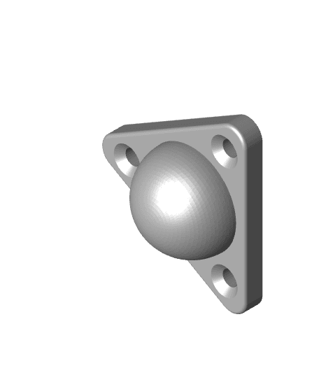 Low profile ball feet 3d model