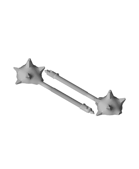 Studded Mace Keychain 3d model