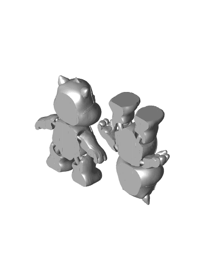 Care Bear, Cousins, Raccoon, Flexi, Flexible, Articulating, Articulated, Panda, Trash 3d model