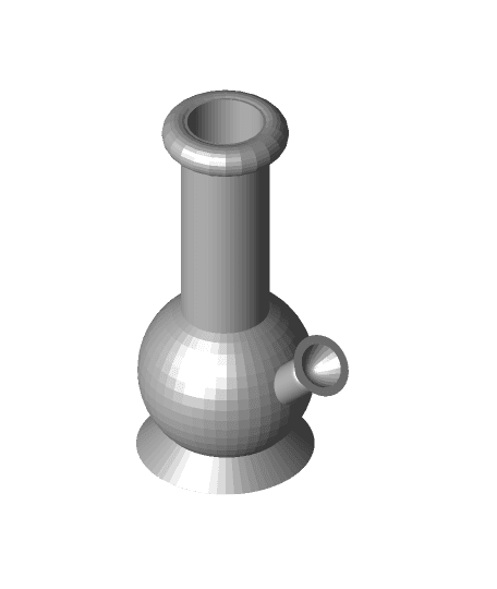 Mini Bong Vape Pen Holder Bubble Style.stl 3d model