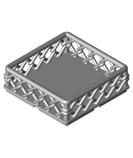 Chain Link Gridfinity Bin 2x2 (20mm) 3d model