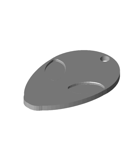 alien face keychain 3d model