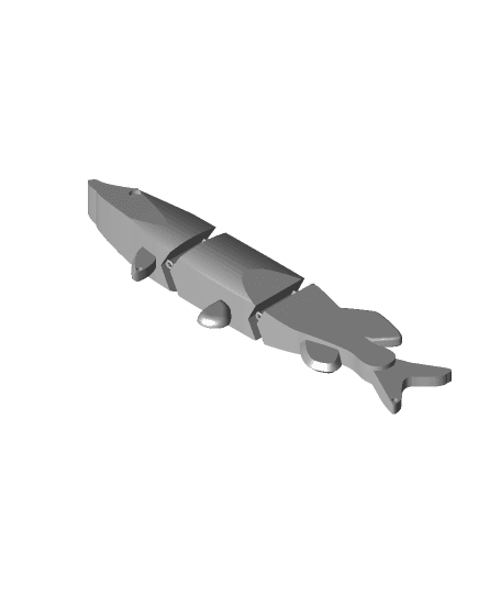 pike 3-piece swimbait 3d model