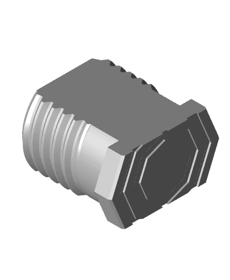 20 mm Big Thread, Flat Head, Shank T-Bolt 3d model