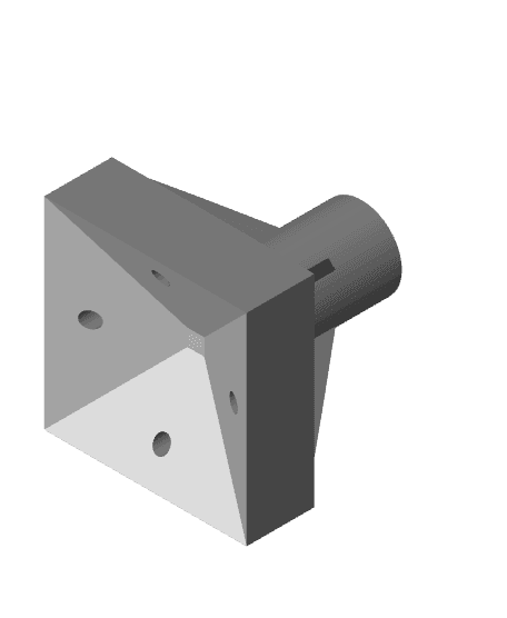 Beveled pole mount 3d model