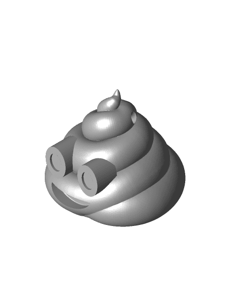 Pile of Poo Emoji with Keyring Hole 3d model