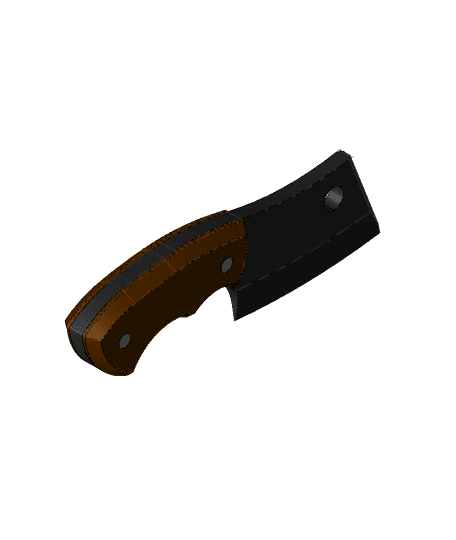 Mini cleaver knife 3d model