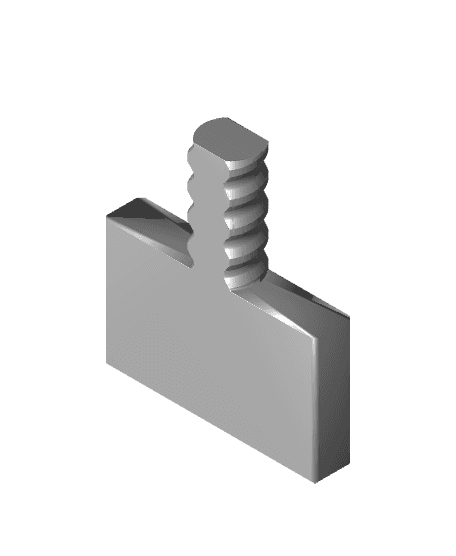 Multiboard T-bolt 25mm Head, 13mm length with 15mm offset for AMS Shelf Bracket 3d model