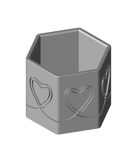 EL Wire Hearts Container 3d model