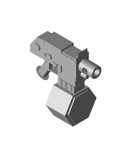 FHW: Jupiter Pattern Bolt Pistol with Drum Magazine (Cosplay) 3d model