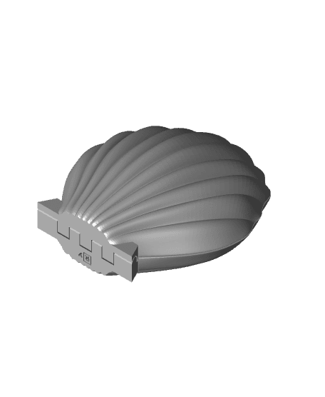 Seashell Shaped Box (Snap) 3d model