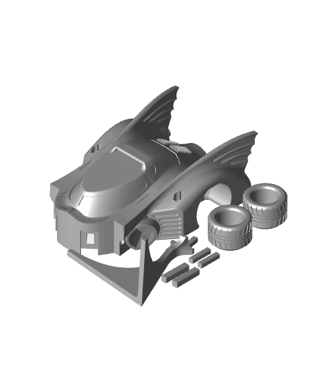 1989 Batmobile Kit (No Support, No AMS, No Glue) 3d model