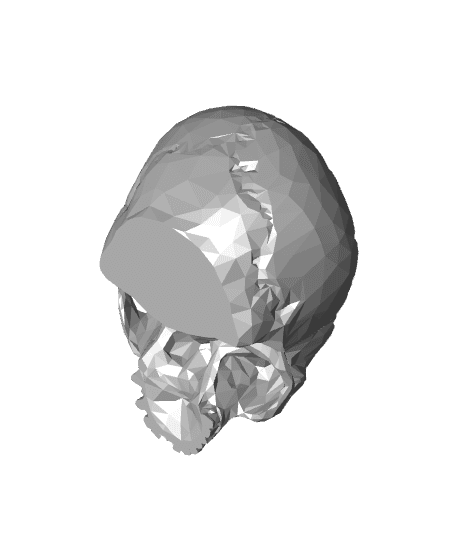 Semi-LowPoly Skull Bowl 3d model