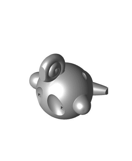 Clefable Kirby - Multipart 3d model