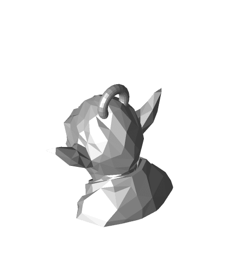 low poly yoda keychain.stl 3d model