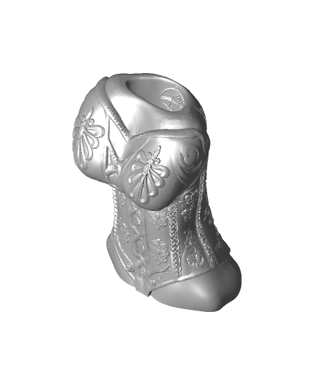 corsette vase tattooed  3d model