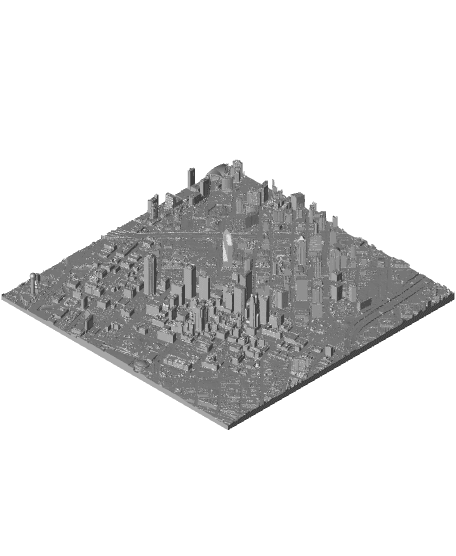 Dallas, TX - Small, Medium & Large 3d model