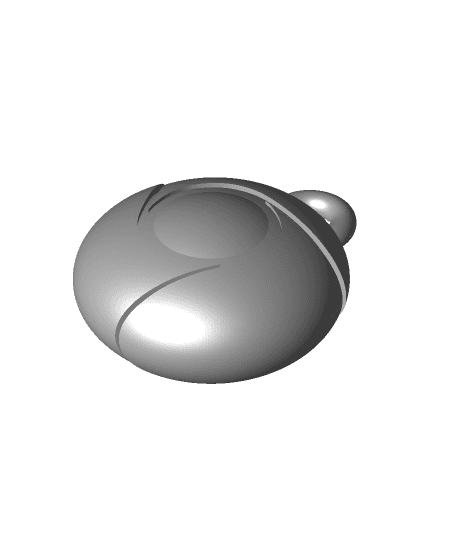 Chrome Symbol Keychain 3d model