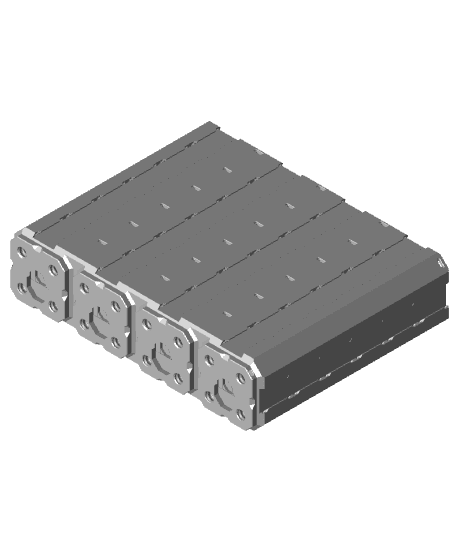 4x1x3 - Full Multipoint Rail - Multibin Shell 3d model