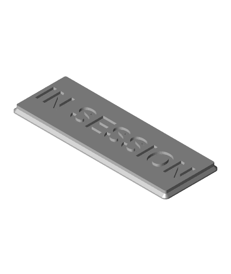 In Session Faceplate for LED Text Box 3d model