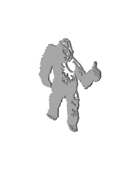 Funny BigFoot wall art sasquatch wall decor yeti decoration 3d model