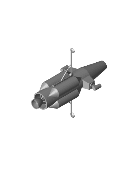 Sextant Class Deep Space Warship.stl 3d model