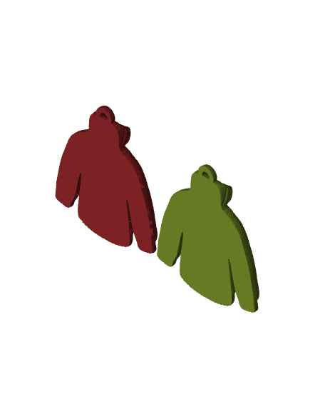 2Turtleneck Christmas Tree Ornaments  3d model