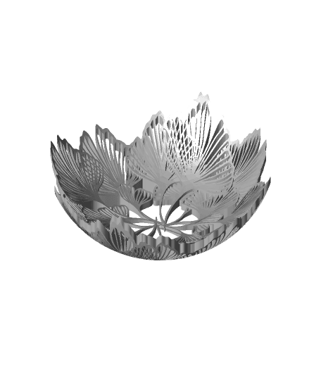 Ginkgo Ornate Bowl 3d model